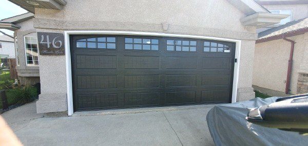 Steel garage door