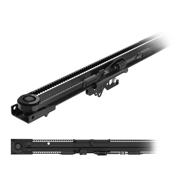 Replacement belt rail for overhead garage door