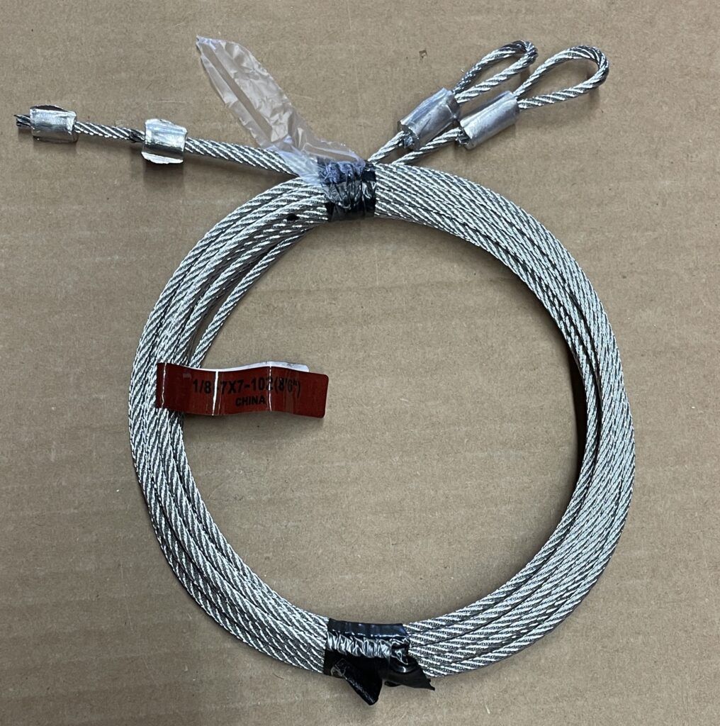 Cable kit for overhead garage door