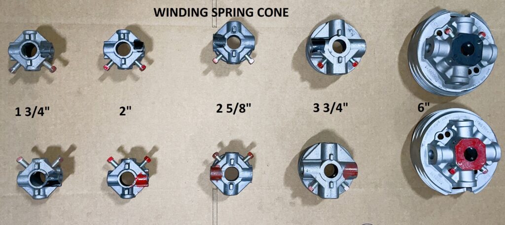 Winding spring cone fro overhead garage door
