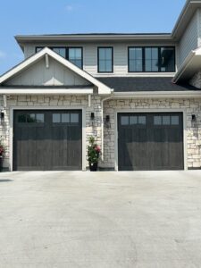 5-Layer Canyon Ridge Carriage House, Design 12, Slate Finish, REC13 Windows